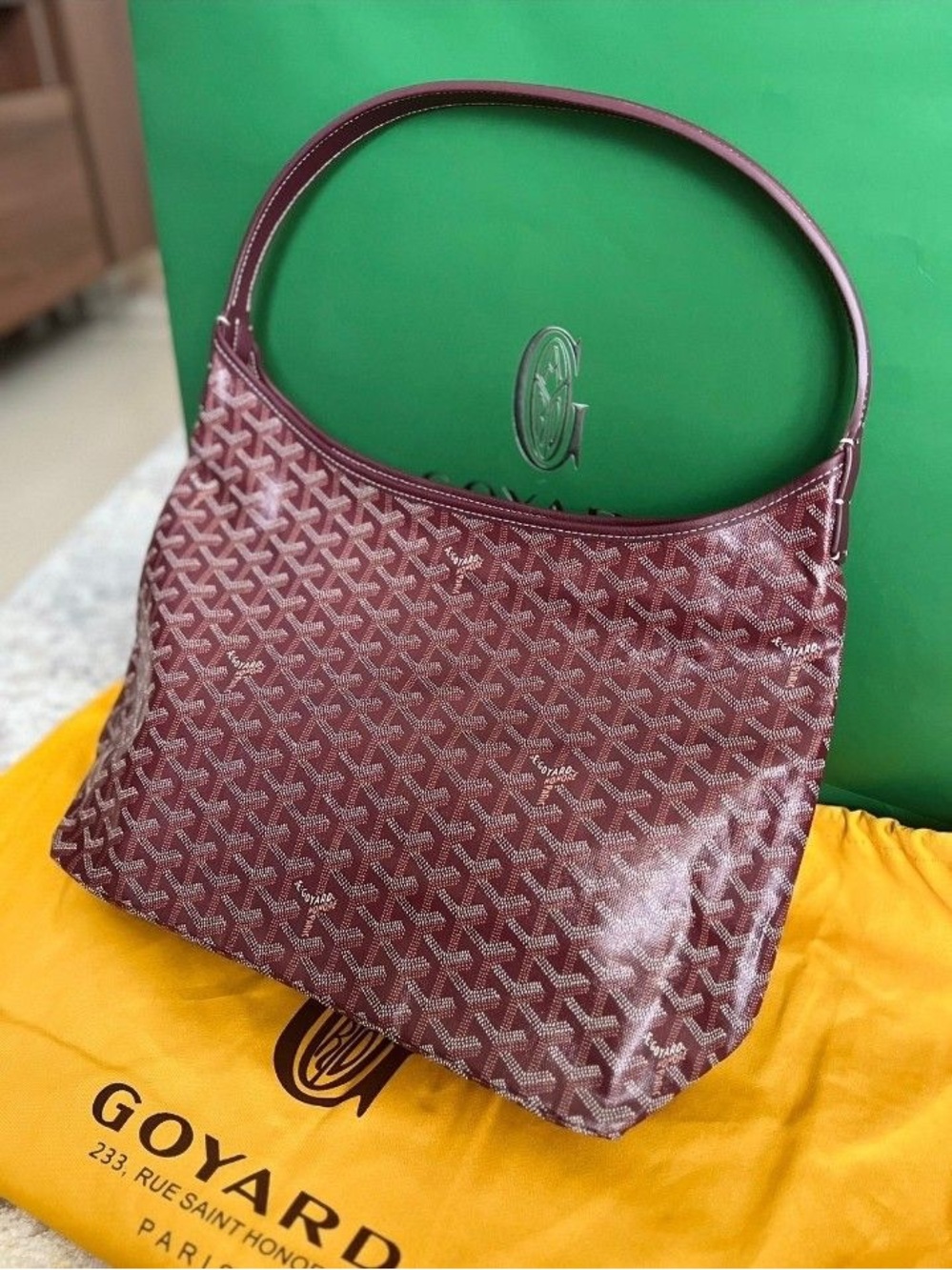 Goyard Burgundy Monogram Shoulder Bag
